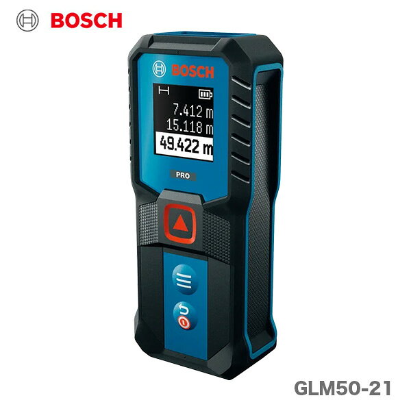 【NEW】 〈ボッシュ〉 レーザー距離計　GLM50-21 【オススメ】 ボッシュ/BOSCH　レーザー距離計　PRO GLM50-21コンパクト設計で操作が簡単面積・体積・ピタゴラス測定など多彩なモードを搭載 《仕様》 図表にて、『品番』よりご確認ください。（※図表は、メーカー公表の物を流用しております。） 【在庫がある場合】価格下の出荷予定に従い発送します1