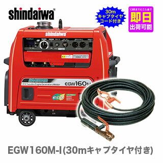 【数量限定】〈新ダイワ〉発電機 兼用 エンジン溶接機 EGW160M-I（30mキャプタイヤ付き）【代引不可 車上引き渡し品】