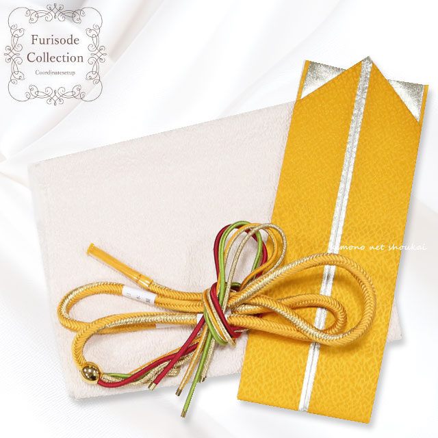 楽天市場】帯揚げ 帯締め セット（カラーイエロー）（セット｜和装小物
