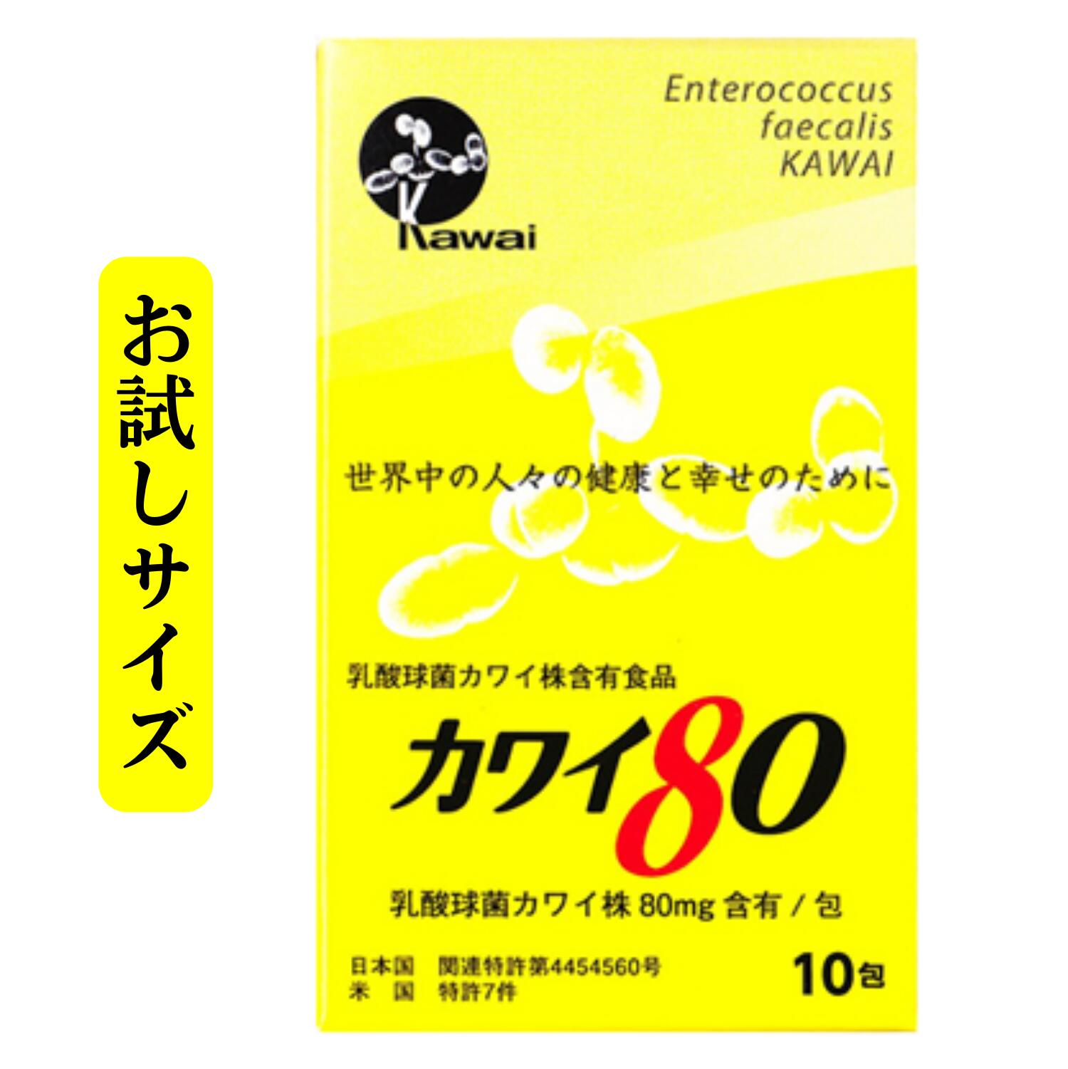 【送料190円】Kawai カワイ80 お試しサイズ 乳酸球菌 カワイ株 80mg含有/包 10包入り 河合康雄 河合乳..