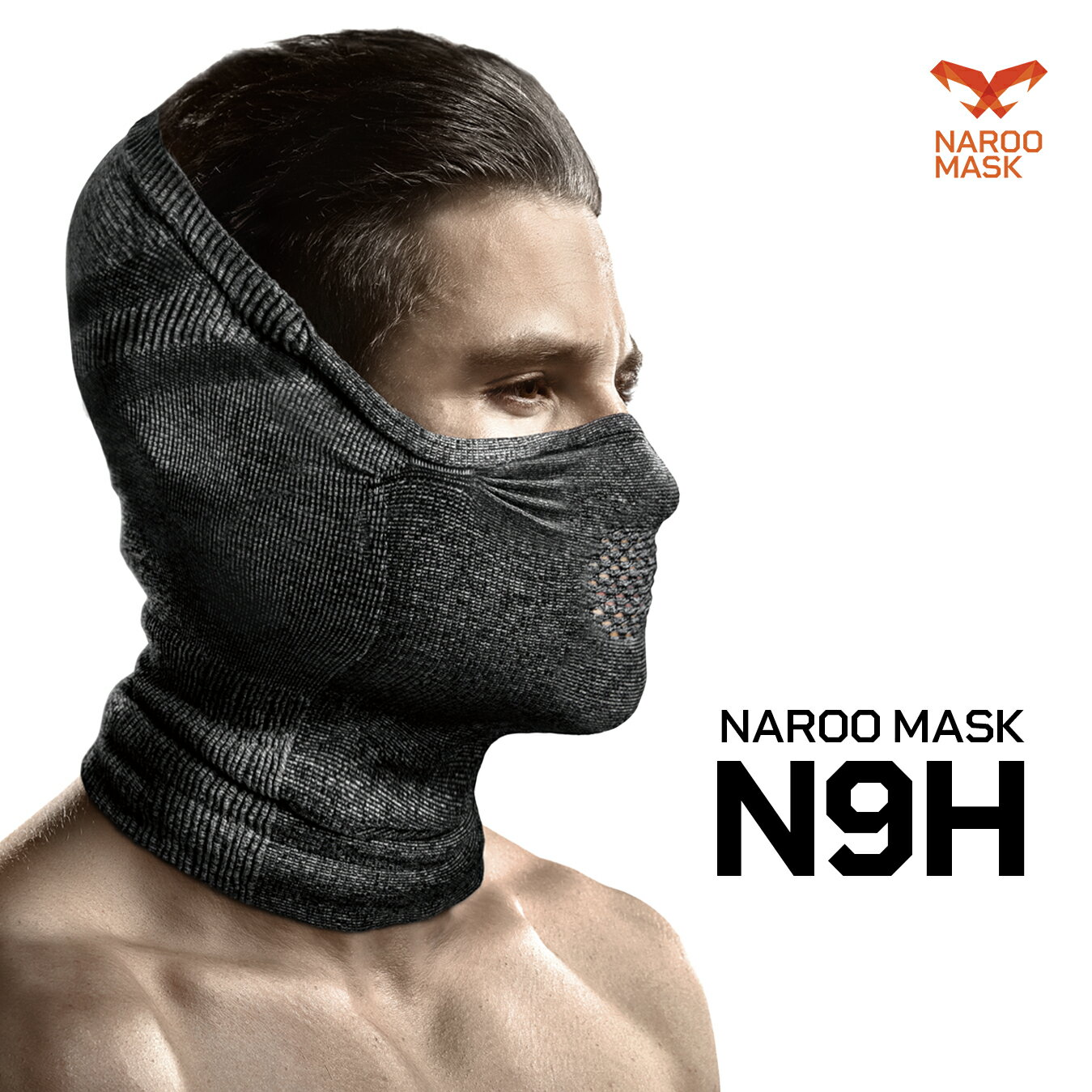 NAROO MASK ナルーマスク N9H 高品質繊維 ウインタースポーツマスク とても暖かく人間工学に基づき様々なパーツが別…