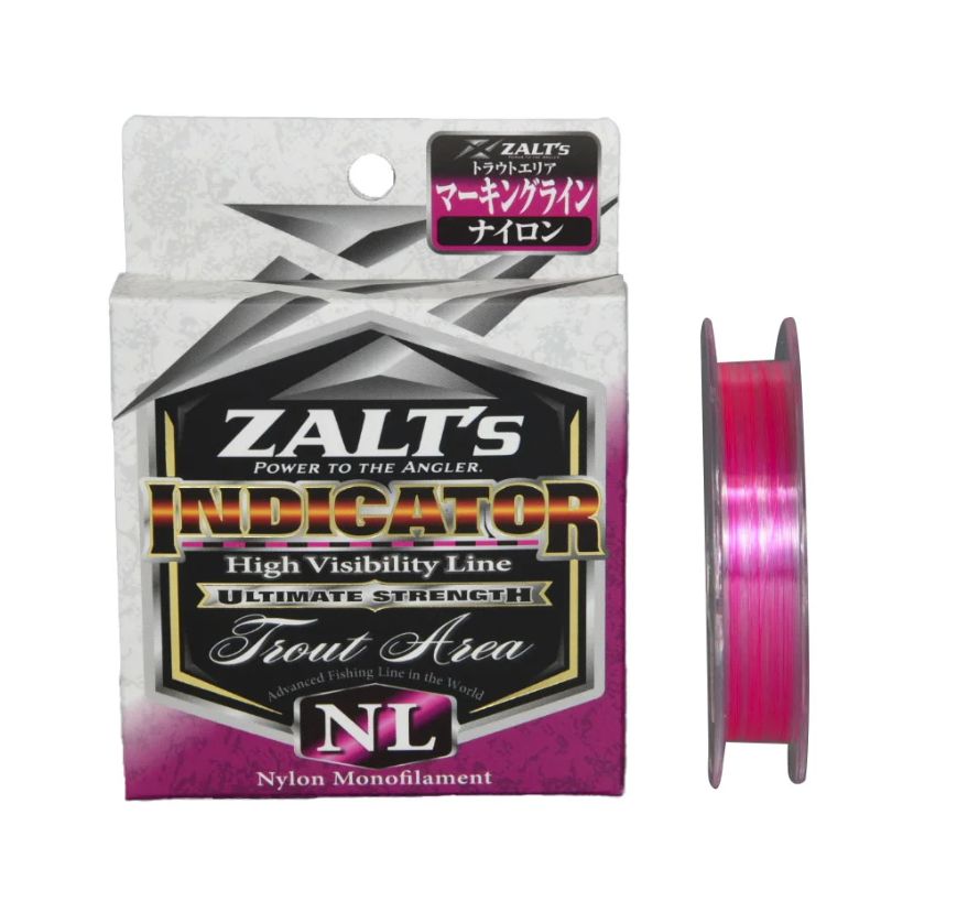 見切らせず、視えるライン。進化型マーキングライン。 トラウトの繊細なアタリを獲るにはラインでアタリを獲るが、クリアラインではラインでアタリが取りにくい。 フルカラーラインでは警戒心の高いトラウトに見切られる。 INDICATORはSIGHT...