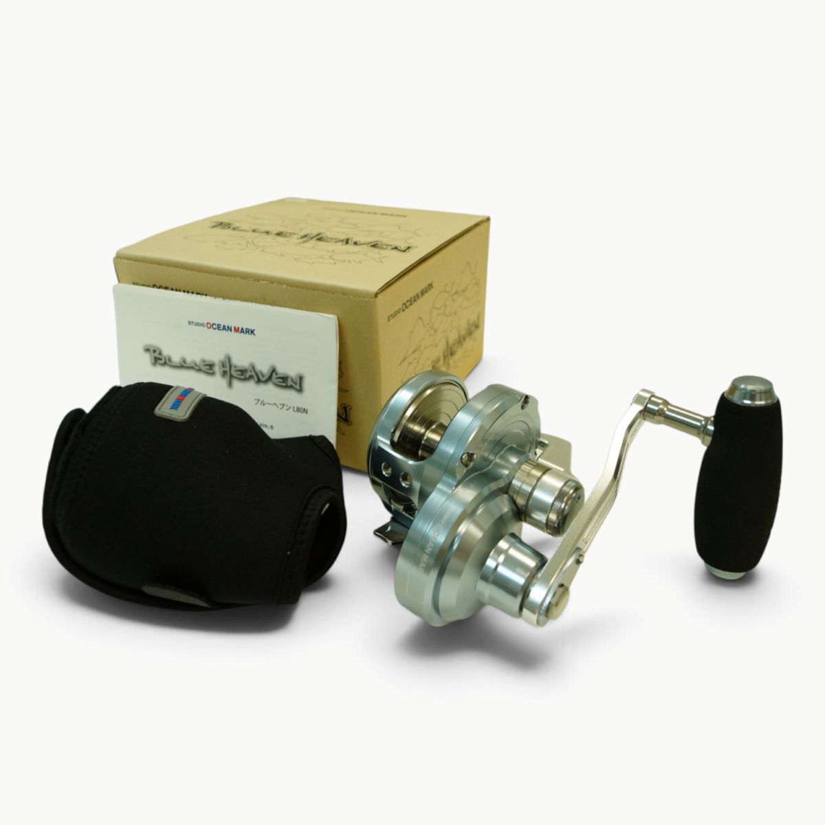 スタジオオーシャンマーク ブルーヘブン L80N Mid/L-105LB ライトブルー (26) 左ハンドル ナロースプール