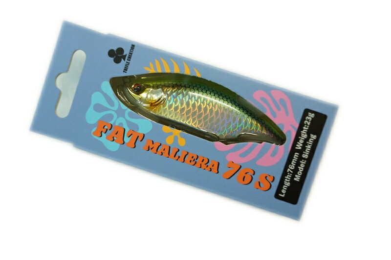 乐天商城 - トレフルクリエーション ファットマリエラ 76S FAT MALIERA 76mm 23g シンキング #イエローローチ