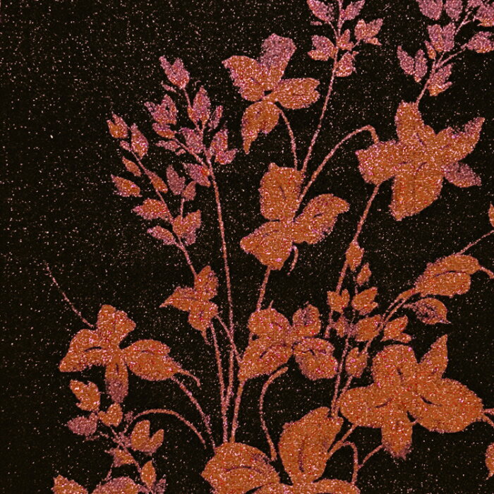 ポイント10倍期間中【新入荷】【中古】れんが色の草花がオシャレなお召着物はぎれ