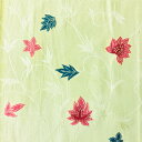 【新入荷】【中古】ベージュ色地に花が縫いこまれた着物はぎれ