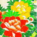 【新入荷】【中古】豪華な牡丹が輝く振袖着物はぎれ