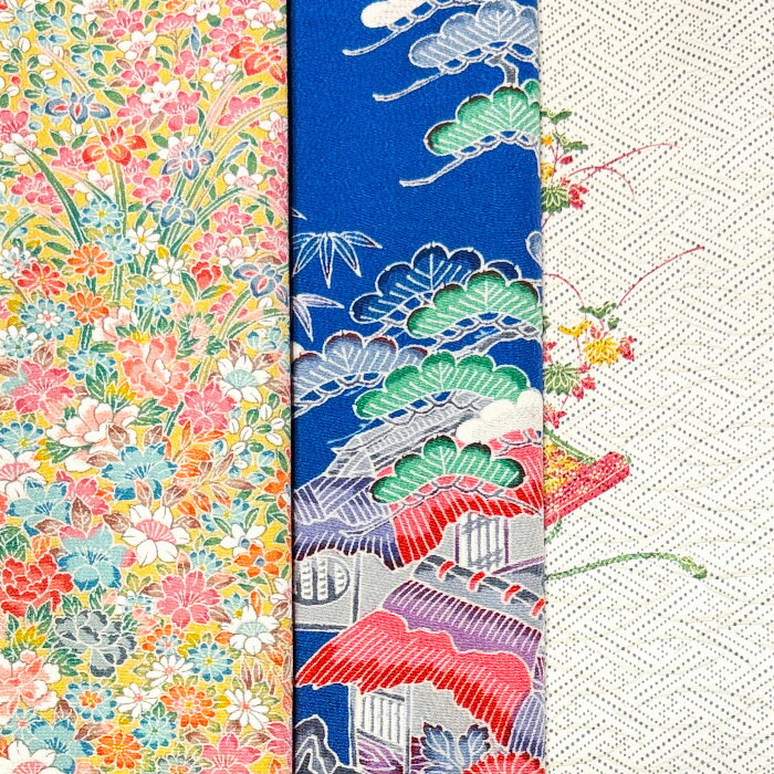 1000円ポッキリ【中古】着物はぎれ3枚セット