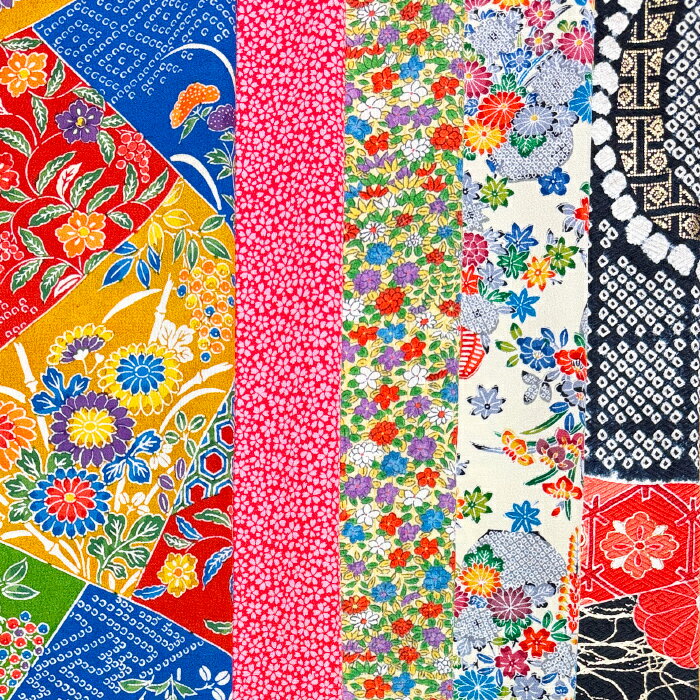 Rakuten - 【中古】綺麗な着物はぎれ5枚セット