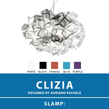 【CLIZIA：クリジア】SUSPENSION MEDIUM サスペンション ペンダントライト 5カラー(WHITE/BLACK/SILVER/COPPER/BLUE) E26 2灯 LED電球付属 天井照明 シーリングライト 北欧 モダン デザイン 輸入照明 デザイナーズ照明 ブランド照明 ライト ITALY イタリア *SLAMP スランプ