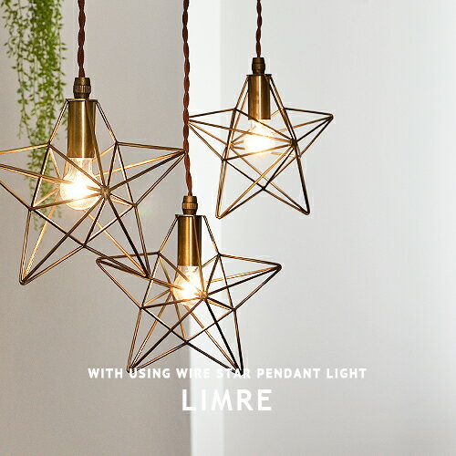 ペンダントライト 照明 インダストリアル [LIMRE リムレ] ガード スター 星型 ワイヤー ブルックリン ..