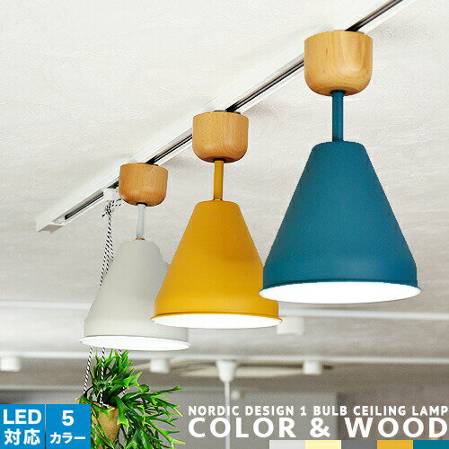 小型シーリングライト 1灯 おしゃれ 照明 北欧風 ナチュラル [COLOR & WOOD 1 BUBL CEILING LAMP] アルミ ウッド LED対応 サステナブル 北欧 モダン レール 要プラグ キッチンカウンター ダイ…