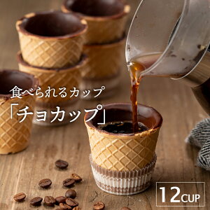 スイーツ デザートカップ イタリア 食べられるカップ CHOCUP チョカップ チョコ コーンカップ 1箱12個入り ワッフルコーン チョコレート エコショット ハロウィン クリスマスパーティー おしゃれ ギフト イタリア製