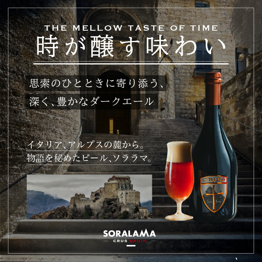 ぷらっとイタリアのクラフトビール ビール ギフト イタリア直輸入 750mlイタリア CRUS BRUIN Soralama 景品 父の日 お酒｜アングル3