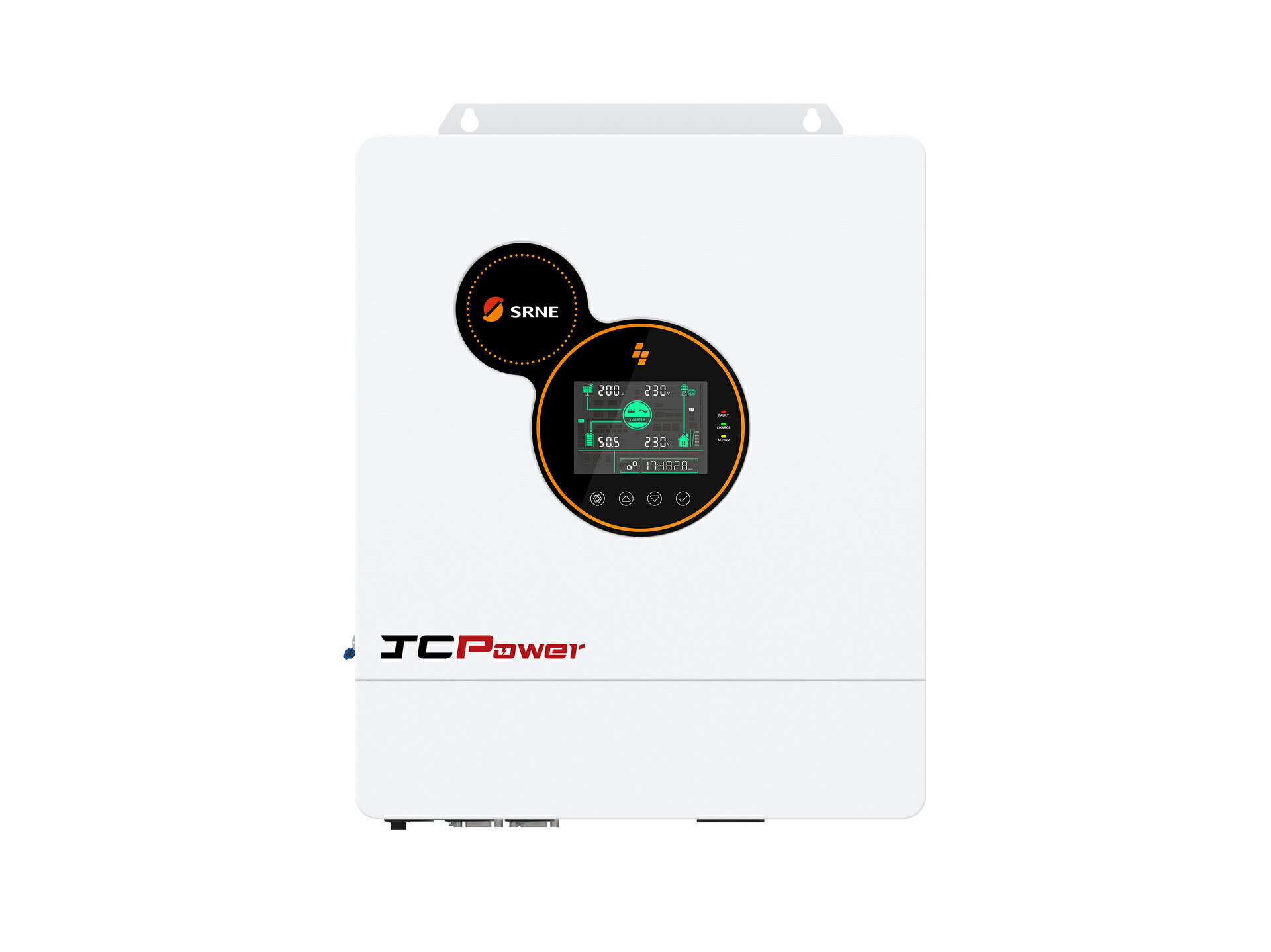 逆変器（インバーター）とは、直流電（DC）を交流電（AC）に変換する装置のことです。 最大99.9%の効率を持つデュアルMPPT。 高品質の純正弦波交流電源を出力。ほとんどの家庭のニーズを満たす負荷電力。 モダンな美学を備えた工業デザイン。設置も使用も簡単。 ●主な仕様 ・定格出力：5kW ・バッテリー電圧：48V DC ・AC出力：100V AC ・配線方式：単相二線式 ・最大PV入力電圧：500V DC ・サイズ：620*445*130mm ・安全規格：PSE ●おすすめ用途 ・太陽光発電システム ・家庭用蓄電システム ・非常用・防災用バックアップ電源 ・オフグリッドシステム ・店舗・事務所・小規模施設 ●製品のメリット ・高効率・省エネルギー設計 ・停電時のバックアップ電源として活躍 ・太陽光発電の自家消費率向上 ・安全・安心のPSE認証取得 ●ご注意 ・設置は電気工事士など有資格者による施工を推奨します。 ・ご使用前に配線・接続条件をご確認ください。 ・使用する蓄電池・太陽光パネルの仕様が本製品に適合していることをご確認ください。逆変器（インバーター）とは、直流電（DC）を交流電（AC）に変換する装置のことです。 最大99.9%の効率を持つデュアルMPPT。 高品質の純正弦波交流電源を出力。ほとんどの家庭のニーズを満たす負荷電力。 モダンな美学を備えた工業デザイン。設置も使用も簡単。 ●主な仕様 ・定格出力：5kW ・バッテリー電圧：48V DC ・AC出力：100V AC ・配線方式：単相二線式 ・最大PV入力電圧：500V DC ・サイズ：620*445*130mm ・安全規格：PSE ●おすすめ用途 ・太陽光発電システム ・家庭用蓄電システム ・非常用・防災用バックアップ電源 ・オフグリッドシステム ・店舗・事務所・小規模施設 ●製品のメリット ・高効率・省エネルギー設計 ・停電時のバックアップ電源として活躍 ・太陽光発電の自家消費率向上 ・安全・安心のPSE認証取得 ●ご注意 ・設置は電気工事士など有資格者による施工を推奨します。 ・ご使用前に配線・接続条件をご確認ください。 ・使用する蓄電池・太陽光パネルの仕様が本製品に適合していることをご確認ください。