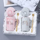 Mr. & Mrs. ペア マグカップ セット プレゼント 結婚お祝い 大理石のセラミックカッ プマグカップ父の日
