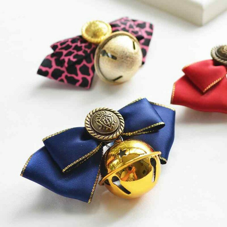 おすすめ 犬 猫 ペット グッズ かわいい おしゃれ 首輪 装飾 鈴 ベル 安全 バックル 蝶ネクタイ リボン 高級 シンプル 上品 ヒョウ柄 アニマル柄