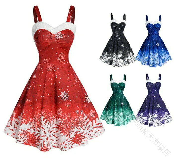 クリスマス レトロドレス 新作 レディース ワンピース 舞台衣装 サンタコスプレ キャバドレス クリスマ..
