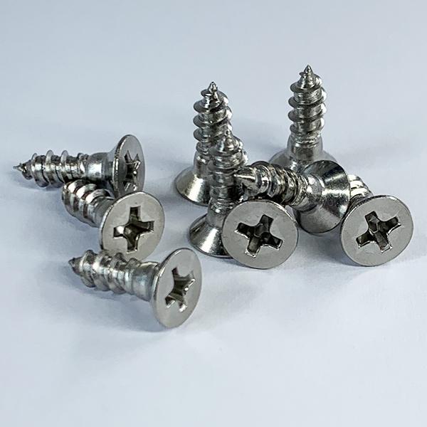 壁用(+)皿頭木ねじ8.0x13【鉄/三価ステンコート/1個入】(頭部径16頭部厚み4.4十字穴NO,4十字穴幅9.3)