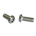 全ねじエアー抜き六角穴付きボタンボルト並目ピッチM4-0.7x16【ステンレス(SUS304相当材)/生地/1個入】(頭部径7.6頭部厚み2.2六角二面幅2.5...