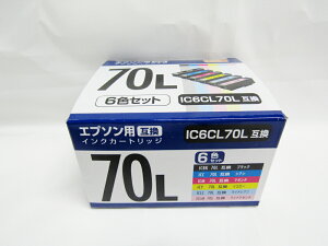【送料無料3個セット】【ナカバヤシ】エプソン用互換インクカートリッジ IC6CL70L互換 6色入り PP-EIC70L6P2 6色 | エプソン EPSON 互換インク インクジェットプリンター用 年賀状印刷 文具 文房具 オフィス用品 事務用品 日用品 業務用 記念品 贈り物 ギフトセール 年賀状印刷 年賀状作成ソフト セール