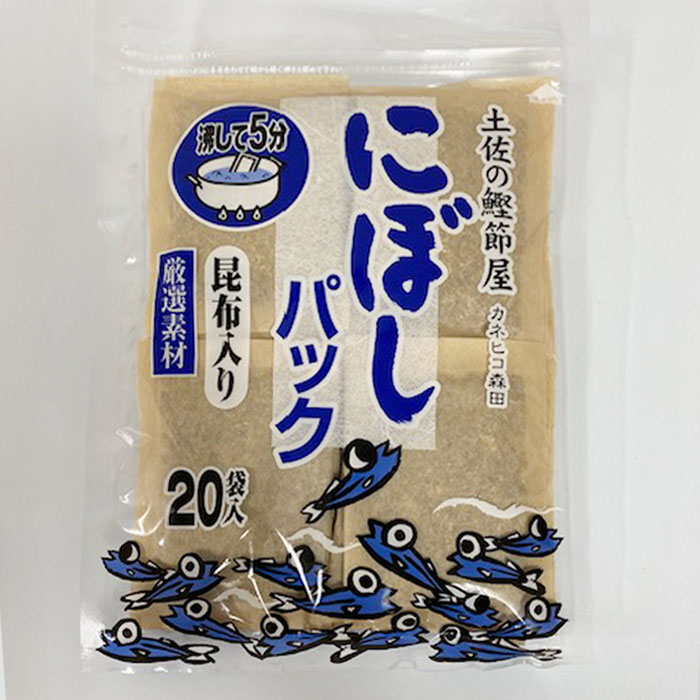 森田鰹節 にぼしパック 6袋にぼしパック1袋/200g (10g×20袋) 無漂白パック 使用