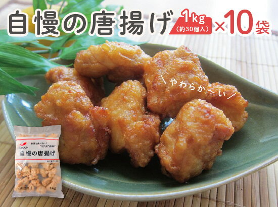 唐揚げ 鶏 もも から揚げ メガ盛り10kg (10袋)送料無料 業務用 冷凍食品 冷凍 ジャパンフードサービス 鶏人 弁当 お祝い お中元 暑中見舞い おつまみ おやつ 家飲み ホームパーティ 学祭 イベント 祭り 自慢の唐揚げ