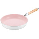 内祝い お返し キッチン用品 調理器具 母の日 ギフト 軽〜い深型 フライパン 28cm スイート リーフ 軽量 木製ハンドル ピンク かわいい IH対応 出産...