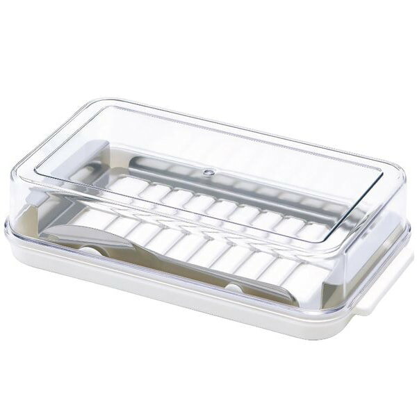 \最大全額ポイント還元/ 内祝い お返し 食器 お歳暮 ギフト 保存容器 キャニスター カッター式 バターケース バターナイフ付 ステンレス 簡単 保管 便利 ...
