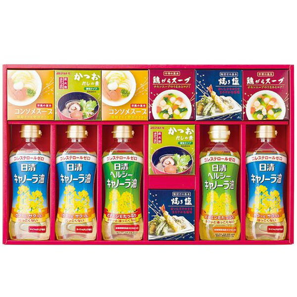 お歳暮 送料無料 日清オイリオ 調味料 ギフト キャノーラ油 食用油 サラダ油 かつお だしの素 鶏ガラスープ セット 詰め合わせ インスタント グルメ 食品 御歳暮 2025 贈り物 お返し 冬ギフト 挨拶 お礼 会社 ランキング 人気 おすすめ AP-EO