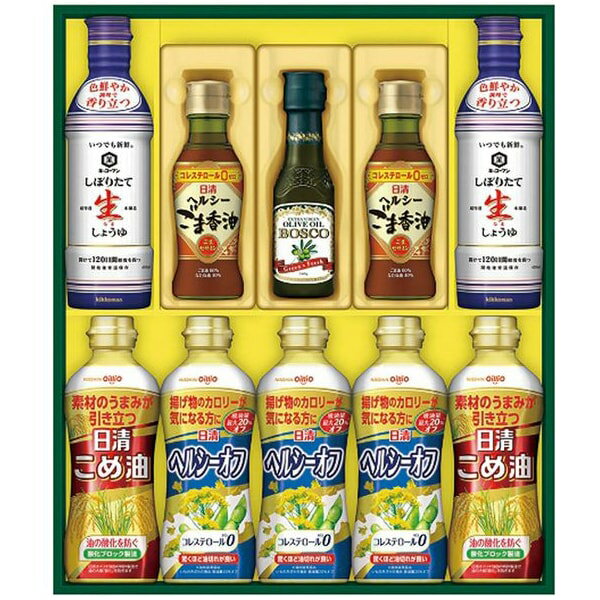 お歳暮 送料無料 日清オイリオ 調味料 ギフト ヘルシーオフ こめ油 食用油 サラダ油 キッコーマン 生しょうゆ 醤油 セット 詰め合わせ 調理油 グルメ 食品 御歳暮 2025 贈り物 お返し 冬ギフト 挨拶 お礼 会社 ランキング 人気 おすすめ NK-50