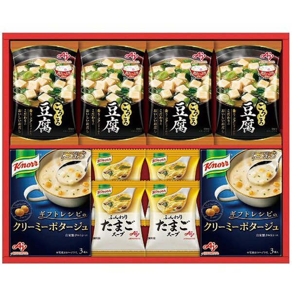 お歳暮 送料無料 味の素 クノール 惣菜 ギフト 即席みそ汁 具たっぷり味噌汁 スープ セット 詰め合わせ フリーズドライ インスタント 備蓄 保存食 グルメ 食品 御歳暮 2025 お歳暮ギフト 贈り物 お返し 挨拶 お礼 会社 ランキング 人気 おすすめ FDM-30D