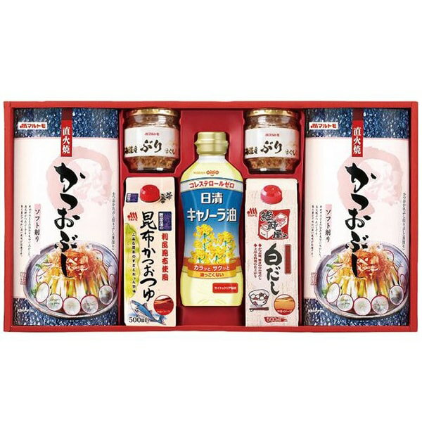 お歳暮 送料無料 調味料 ギフト 日清 キャノーラ油 食用油 かつお節 昆布かつおつゆ ぶりほぐし 瓶詰 セット 詰め合わせ 和食 料理 調理 グルメ 食品 御歳暮 2025 贈り物 お返し 冬ギフト 挨拶 お礼 会社 ランキング 人気 おすすめ CR-40A