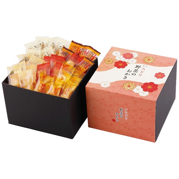 おかき 内祝い お返し 送料無料 お菓子 和菓子 ギフト おかき いろどり野菜のおかき セット 詰め合わせ 米菓 化粧箱 贈答用 食品 食べ物 出産内祝い 結婚内祝い 結婚祝い 出産祝い 引き出物 香典返し 快気祝い お祝い返し 引越し 挨拶 お礼 母の日 プレゼント ははの日 IR-4G (6)