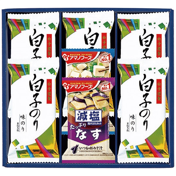 内祝い お返し 送料無料 アマノフーズ みそ汁 ギフト 味のり 味付け海苔 白子のり セット 詰め合わせ 即席 インスタント 惣菜 常温 食品 出産内祝い 卒業 祝い 結婚内祝い 結婚祝い 出産祝い 引き出物 香典返し 快気祝い お祝い返し 引越し お礼 プレゼント 6390-20 (24)