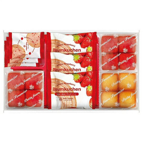 内祝い お返し 送料無料 スイーツ お歳暮 ギフト お菓子 焼き菓子 千寿堂 あまおう苺 バウムクーヘン プチフィナンシェ セット 詰め合わせ 個包装 食品 冬ギフト 出産内祝い 結婚内祝い 結婚祝い 出産祝い 香典返し 快気祝い 引越し 挨拶 お礼 FAO-25R 【納期 約14日】
