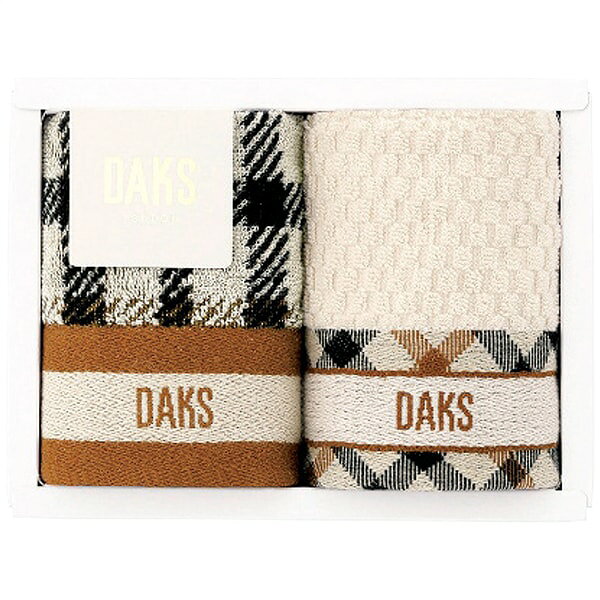 DAKS - 内祝い お返し 送料無料 DAKS ダックス タオル 母の日 ギフト ミニタオル 2枚 セット 詰め合わせ チェック ブランド おしゃれ 高品質 出産内祝い 結婚内祝い 結婚祝い 出産祝い 香典返し 快気祝い お祝い返し 引越し 挨拶 お礼 55-3089150 母の日ギフト2026
