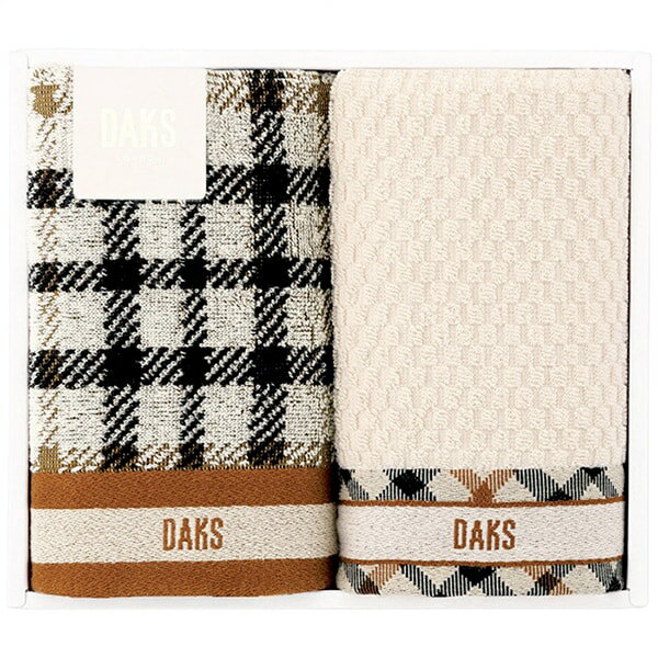 DAKS - 内祝い お返し 送料無料 DAKS ダックス タオル 母の日 ギフト フェイスタオル 2枚 セット 詰め合わせ チェック ブランド おしゃれ 高品質 出産内祝い 結婚内祝い 結婚祝い 出産祝い 香典返し 快気祝い お祝い返し 引越し 挨拶 お礼 55-3089250 母の日ギフト2026