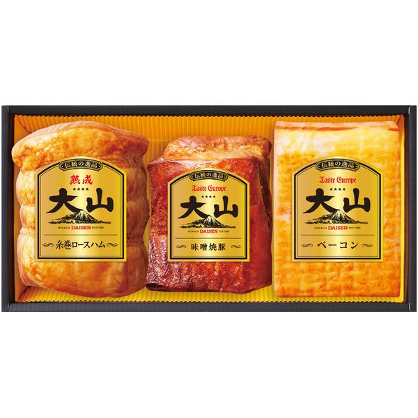 お歳暮 送料無料 ハム お歳暮 ギフト 大山ハム 伝統の逸品 3種 セット 詰め合わせ 糸巻ロースハム 味噌焼豚 ベーコン 肉加工品 お取り寄せ グルメ 食品 食べ物 御歳暮 2025ギフト 贈り物 お返し 挨拶 お礼 会社 ランキング 人気 おすすめ SP-520のサムネイル