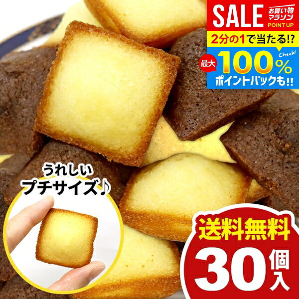 【メール便】 送料無料 スイーツ お菓子 洋菓子 焼き菓子 プチ フィナンシェ 2種 計30個 セット 詰め合わせ 個包装 …