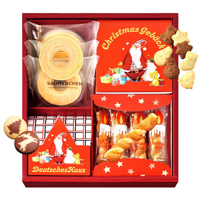 クリスマス 2023 限定 送料無料 ユーハイム クリスマスギフト スイーツ お菓子 焼き菓子 バウムクーヘン クッキー セット 詰め合わせ プレゼント 贈り物 イベント お配り 自分用 ご褒美 かわいい おしゃれ 人気 有名 ブランド XPCー30 (6) 【のし・包装不可】 (あす楽)のサムネイル