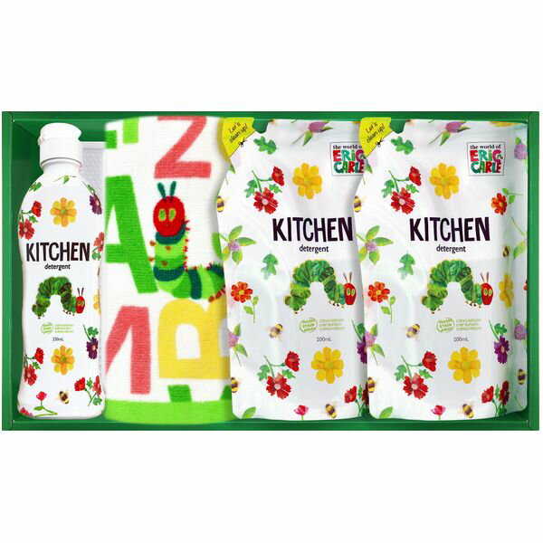 内祝い お返し はらぺこあおむし 洗剤 お歳暮 ギフト 台所用洗剤 キッチン用洗剤 食器洗剤 本体 詰め替え セット 詰め合わせ 絵本 キャラクター 粗品 冬ギ...
