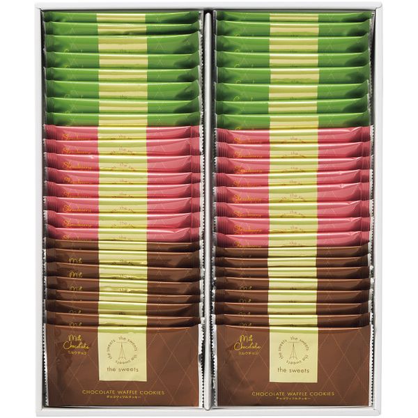 お歳暮 送料無料 スイーツ お歳暮 ギフト お菓子 焼き菓子 ザ スウィーツ チョコワッフルクッキー 48枚..