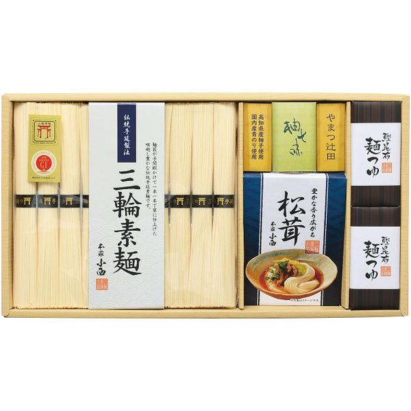 Miwa - お中元 御中元 送料無料 素麺 ギフト そうめん 三輪そうめん 三輪素麺 小西 柚子七味で食べる三輪素麺 セット 詰め合わせ 乾麺 麺類 夏の定番 食品 グルメ 食べ物 お中元ギフト 2026 夏ギフト 贈り物 お返し 挨拶 お礼 会社 人気 おすすめ YST-30
