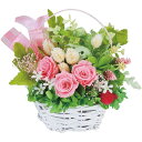 内祝い お返し 送料無料 花 母の日 ギフト プリザーブドフラワー 花かご 籠入り アレンジ ピンク おしゃれ かわいい 雑貨 玄関 インテリア 出産内祝い 結...