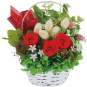 内祝い お返し 送料無料 花 母の日 ギフト プリザーブドフラワー 花かご 籠入り アレンジ レッド 赤 おしゃれ かわいい 雑貨 玄関 インテリア 出産内祝い...