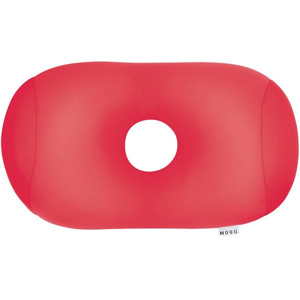 家具 インテリア ビーズクッション ドーナツクッション MOGU ホールピロー 穴あき 座布団 レッド 赤 おしゃれ かわいい 日用品 雑貨 お返し お礼 プレゼント 4582289836977 【のし・包装不可】
