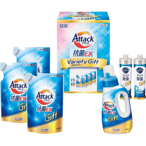 ●商品名/花王 アタック抗菌EXバラエティギフト KAU-30A●商品内容/アタック抗菌EX本体750g×1、アタック抗菌EX詰替用590g×3、キュキュットクリア除菌本体220ml×2●箱サイズ/約20.6×18.1×28.4cm●重量/約3.5kgぎゅうぎゅうつめこみ洗いでも強力洗浄の液体のアタックとキュキュットが入ったセット。※メーカー都合により、デザイン・内容等が変更になる場合がございます。 ギフトのことならジャパンギフトにおまかせ下さい。様々なギフトシーンに。内祝 内祝い お祝い返し ウエディング ウェディングギフト ブライダルギフト 引き出物 引出物 結婚引き出物 結婚引出物 結婚内祝い 出産内祝い 命名内祝い 入園内祝い 入学内祝い 卒園内祝い 卒業内祝い 就職内祝い 新築内祝い 引越し内祝い 快気内祝い 開店内祝い 二次会 披露宴 お祝い 御祝 結婚式 結婚祝い 出産祝い 初節句 七五三 入園祝い 入学祝い 卒園祝い 卒業祝い 成人式 就職祝い 昇進祝い 新築祝い 上棟祝い 引っ越し祝い 引越し祝い 開店祝い 退職祝い 快気祝い 全快祝い 初老祝い 還暦祝い 古稀祝い 喜寿祝い 傘寿祝い 米寿祝い 卒寿祝い 白寿祝い 長寿祝い 金婚式 銀婚式 ダイヤモンド婚式 結婚記念日 ギフト ギフトセット セット 詰め合わせ 贈答品 お返し お礼 御礼 ごあいさつ ご挨拶 御挨拶 プレゼント お見舞い お見舞御礼 お餞別 引越し 引越しご挨拶 記念日 誕生日 父の日 母の日 敬老の日 記念品 卒業記念品 定年退職記念品 ゴルフコンペ コンペ景品 景品 賞品 粗品 お香典返し 香典返し 志 満中陰志 弔事 会葬御礼 法要 法要引き出物 法要引出物 法事 法事引き出物 法事引出物 忌明け 四十九日 七七日忌明け志 一周忌 三回忌 回忌法要 偲び草 粗供養 初盆 供物 お供え お中元 御中元 お歳暮 御歳暮 お年賀 御年賀 残暑見舞い 年始挨拶 人気 老舗 話題 のし無料 メッセージカード無料 ラッピング無料 大量注文 福袋などギフト以外のご自宅用商品も多数。バレンタインデー バレンタイン ひなまつり ホワイトデー 七夕 ハロウィン 七五三 クリスマスなどのイベント用ギフトも。年代別 10代 20代 30代 40代 50代 60代 70代 80代 90代まで幅広く取り揃え。ご予算別には100円 500円 1000円 1500円 2000円 2500円 3000円 4000円 7000円 5000円 10000円 15000円 30000円など低額から高額品まで。