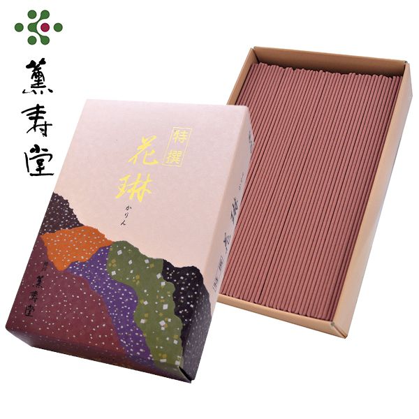 ※本商品はのし・包装・メッセージカード等、当店のギフトオプションは全てご利用いただけません。 ●商品名/特撰花琳 ミニ寸 ●商品内容/特撰花琳 ミニ寸(70g)×1箱 ●内容量/70g ●線香サイズ/約9cm ●煙の量/ふつう ●燃焼時間/...