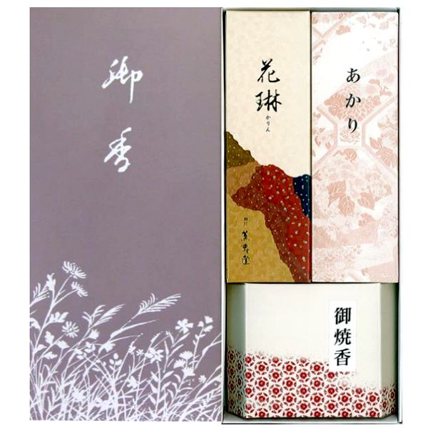 線香 お線香 お香 進物線香 贈答用 ギフト 花琳 御香 ローソク 焼香 3点 セット 詰め合わせ バラ詰め 喪中 仏事 法事 法要 お返し お供え物 粗供養 ...
